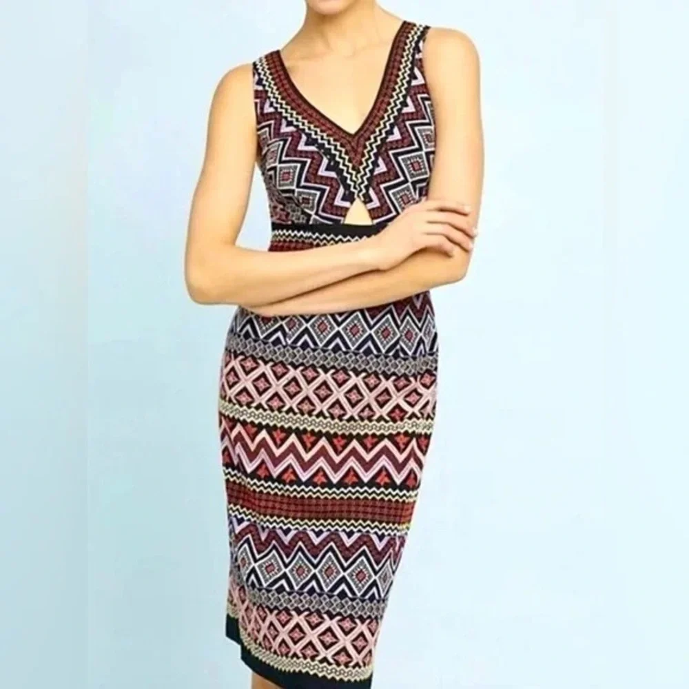 Anthropologie Akemi + Kin Geo-Embroidered Column Dress - Picture 5 of 15